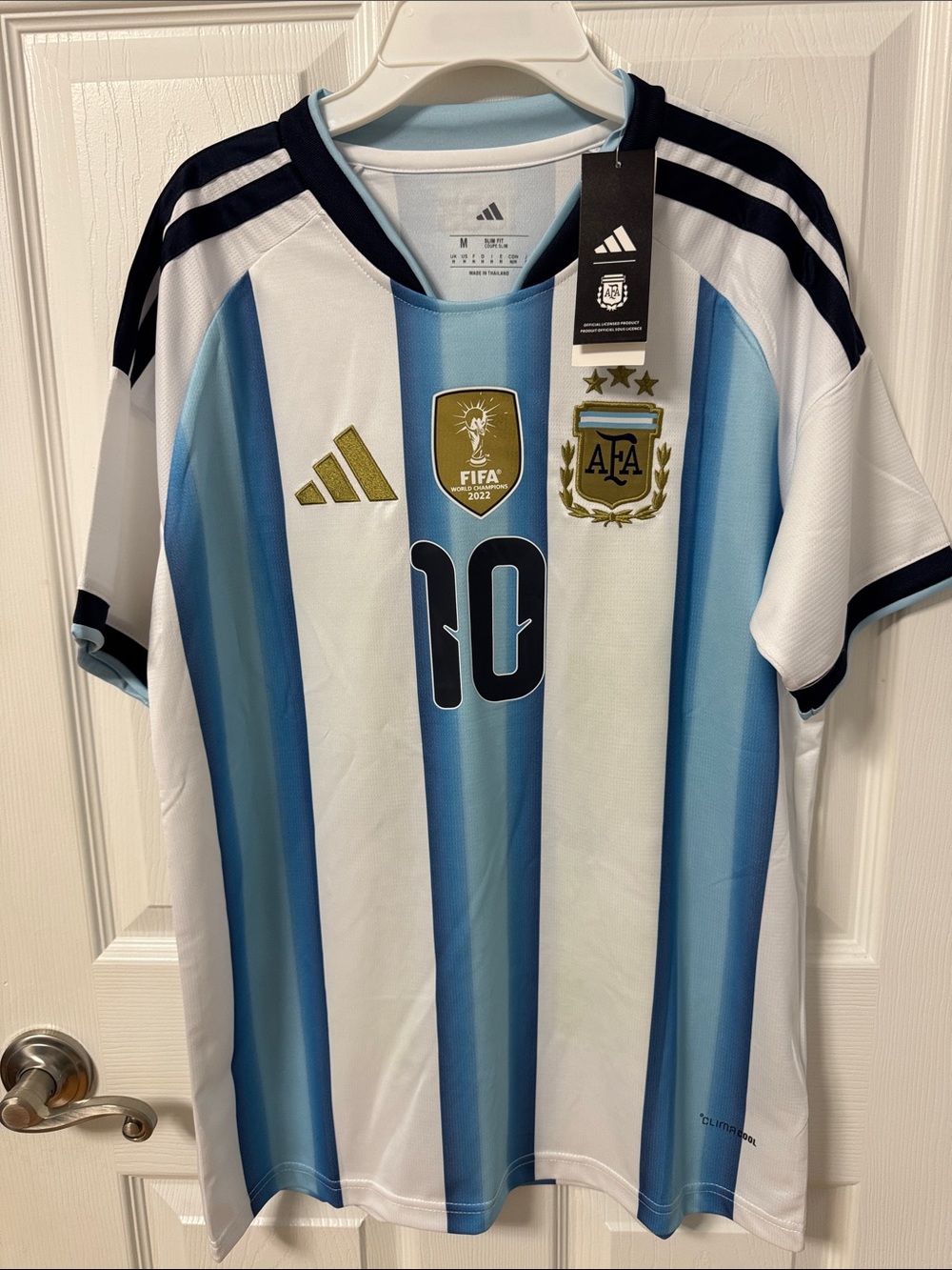 adidas Argentina Kids Football Jersey - Sky Blue & White